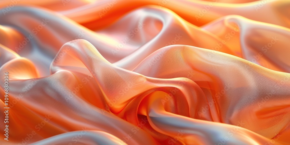 Obraz premium Abstract Orange Silk Fabric Texture