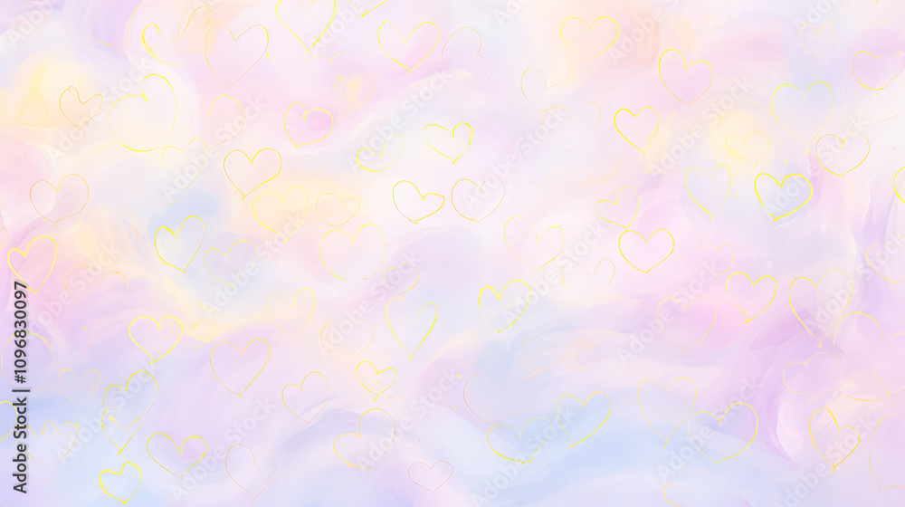 A serene pastel backdrop featuring soft swirls and faint heart shapes, perfect for crafts and digital designs A serene pastel backdrop featuring soft swirls and faint heart shapes, perfect for crafts and digital designs