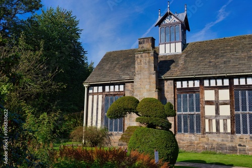 side view of  Rufford Old Hall - Rufford - Lancashire - united kingdom photo