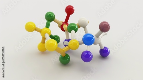 Abstract Molecular Structure Model - a futuristic and intricate visualization. The design showcases a scientific and modern concept with captivating details.