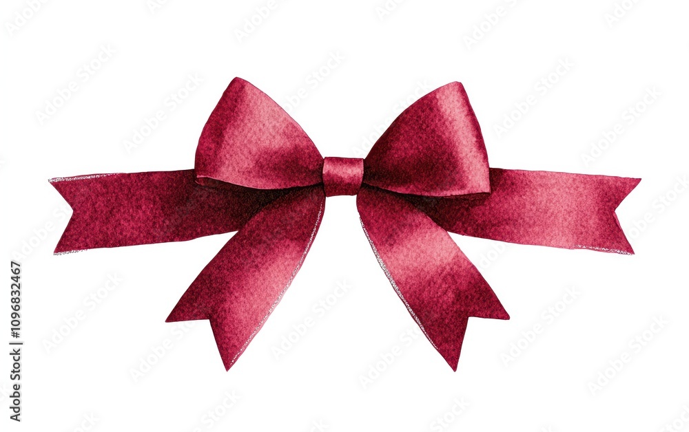 Beautiful red ribbon bow, ideal for decorating gifts and special occasions, isolated on white background. Beautiful red ribbon bow, ideal for decorating gifts and special occasions, isolated on white background.