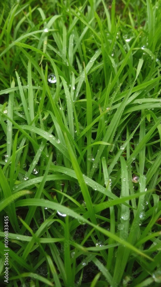 Lush green grass texture with dew drops, perfect for nature backgrounds or landscaping projects, background Lush green grass texture with dew drops, perfect for nature backgrounds or landscaping projects, background