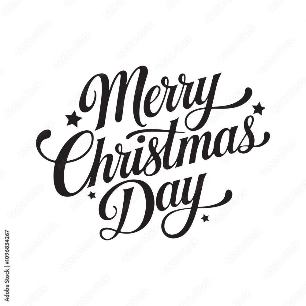 merry Christmas day typography vector illustration merry Christmas day typography vector illustration