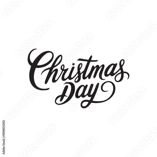 merry Christmas day typography vector illustration