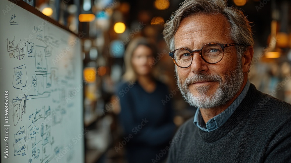 Portrait of a Confident Mature Man in a Casual Setting Portrait of a Confident Mature Man in a Casual Setting