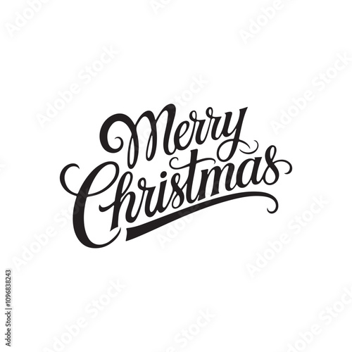 merry Christmas day typography vector illustration