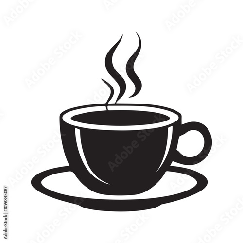 Coffee Cup Silhouette Vector Design