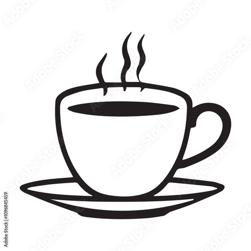 Coffee Cup Silhouette Vector Design