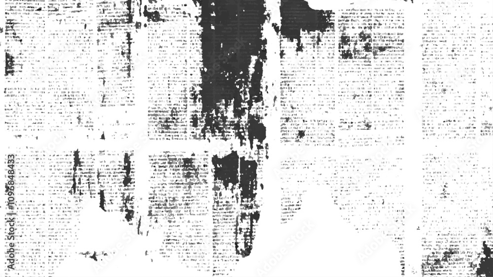 custom made wallpaper toronto digitalVector white and black newspaper paper grunge vintage old aged texture. Vintage grunge newspaper collage background. Newspaper with old grunge vintage unreadable paper texture background.	
