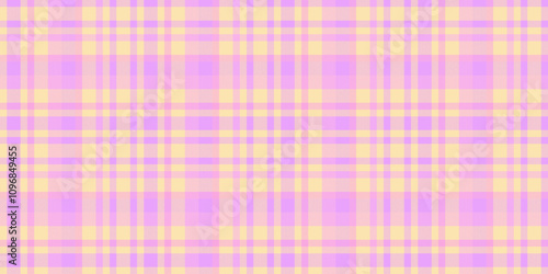 Invitation seamless plaid check, pure vector tartan fabric. Marriage pattern background texture textile in moccasin and purple colors.