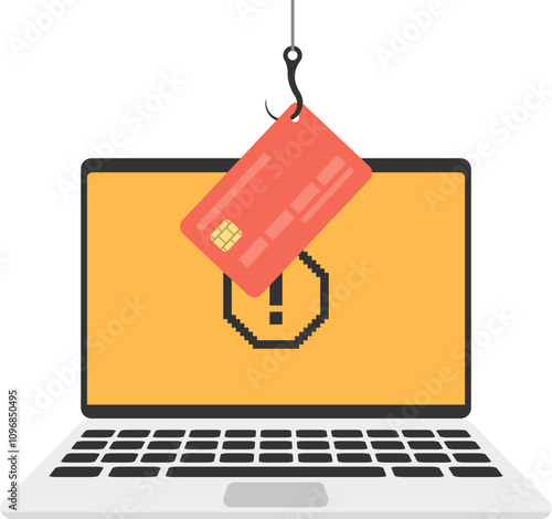 Credit Card Phishing Concept Illustration