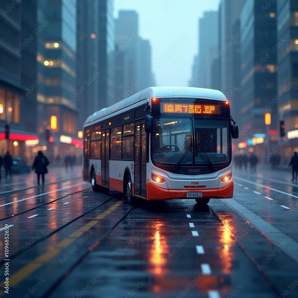 Fototapeta premium bus on the street