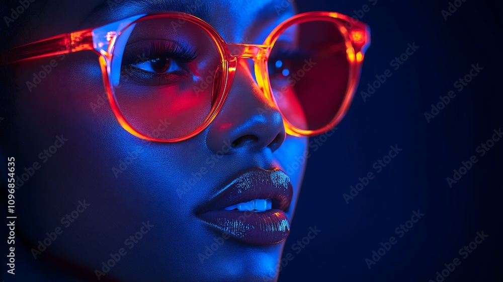 Powerful african American woman portrait, fashion style. strong contrasts, bold colors, confident expression, striking composition, portrait photography Powerful african American woman portrait, fashion style. strong contrasts, bold colors, confident expression, striking composition, portrait photography