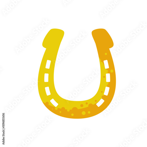 lucky horseshoe - vector icon