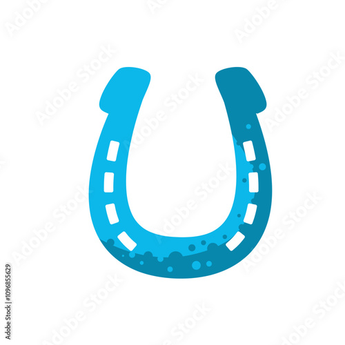 lucky horseshoe - vector icon
