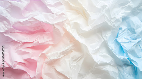Wallpaper Mural A dynamic crumpled tissue paper background in a mix of white and soft pastel colors. Torontodigital.ca