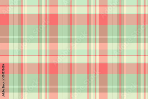 Mat check texture background, duvet fabric seamless pattern. Idyllic textile tartan vector plaid in light and orange colors.