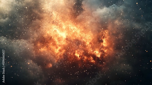 Realistic rough explosion particle texture, explosion, particle, texture, detailed, realistic, rough, debris, blast, burst