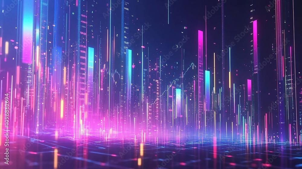 Vibrant Financial Growth Concept with Graphs and Forex Data Vibrant Financial Growth Concept with Graphs and Forex Data