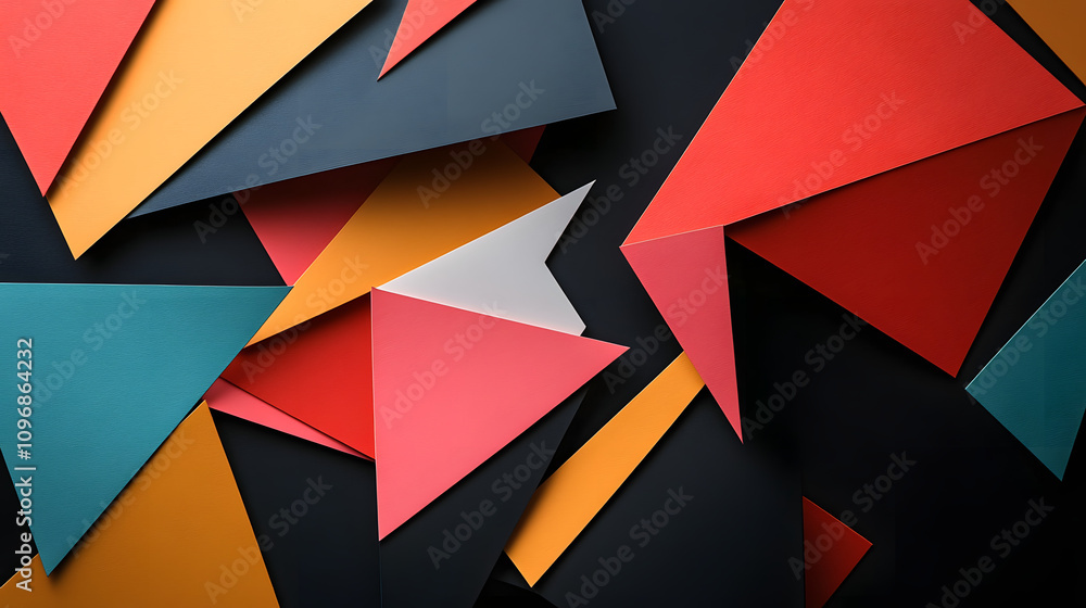 A modern birthday card with geometric shapes in bold colors and abstract designs. A modern birthday card with geometric shapes in bold colors and abstract designs.