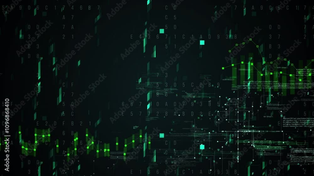 Digital Rain, Technology Animation Digital Rain, Technology Animation