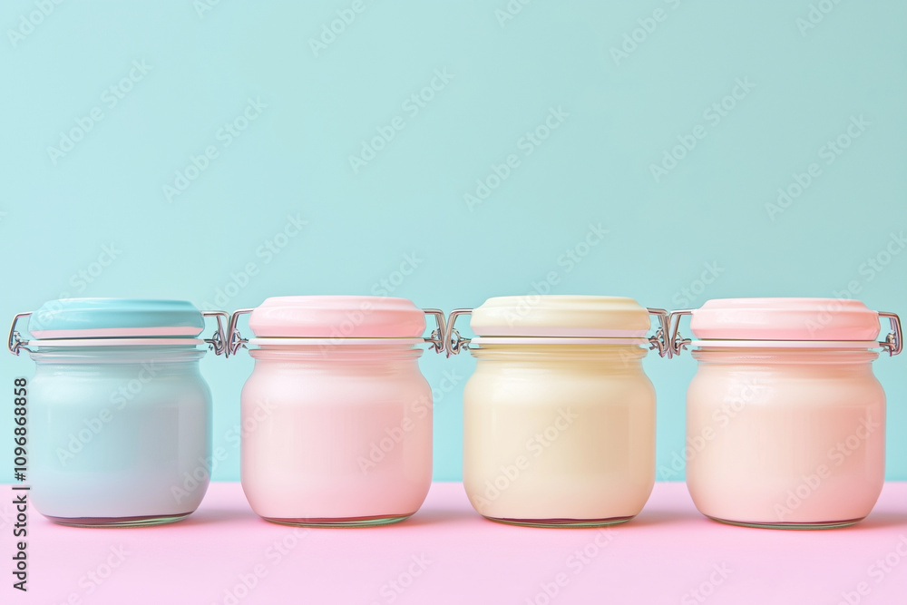 Simple Design Jars Arranged Neatly on a Wooden Table for Modern Decor and Organization Simple Design Jars Arranged Neatly on a Wooden Table for Modern Decor and Organization