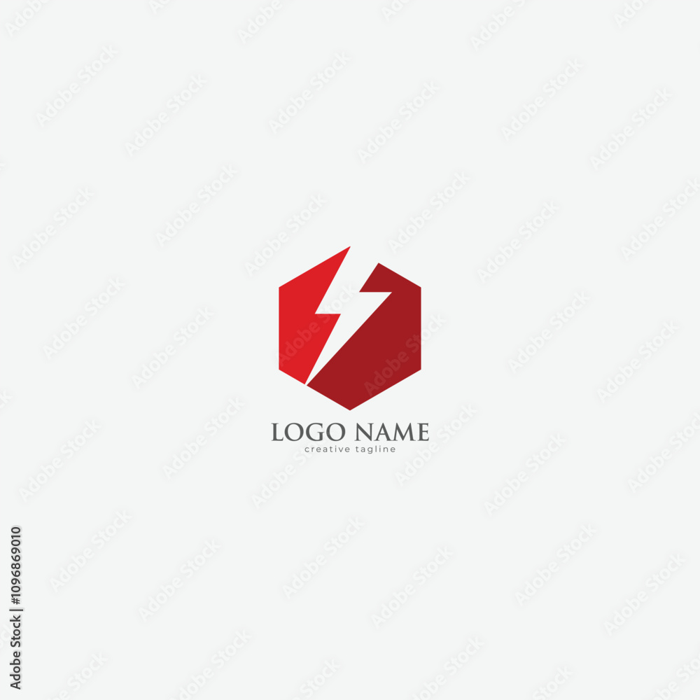 Power, hexa power, bolt logo deign fully editable vector template Power, hexa power, bolt logo deign fully editable vector template