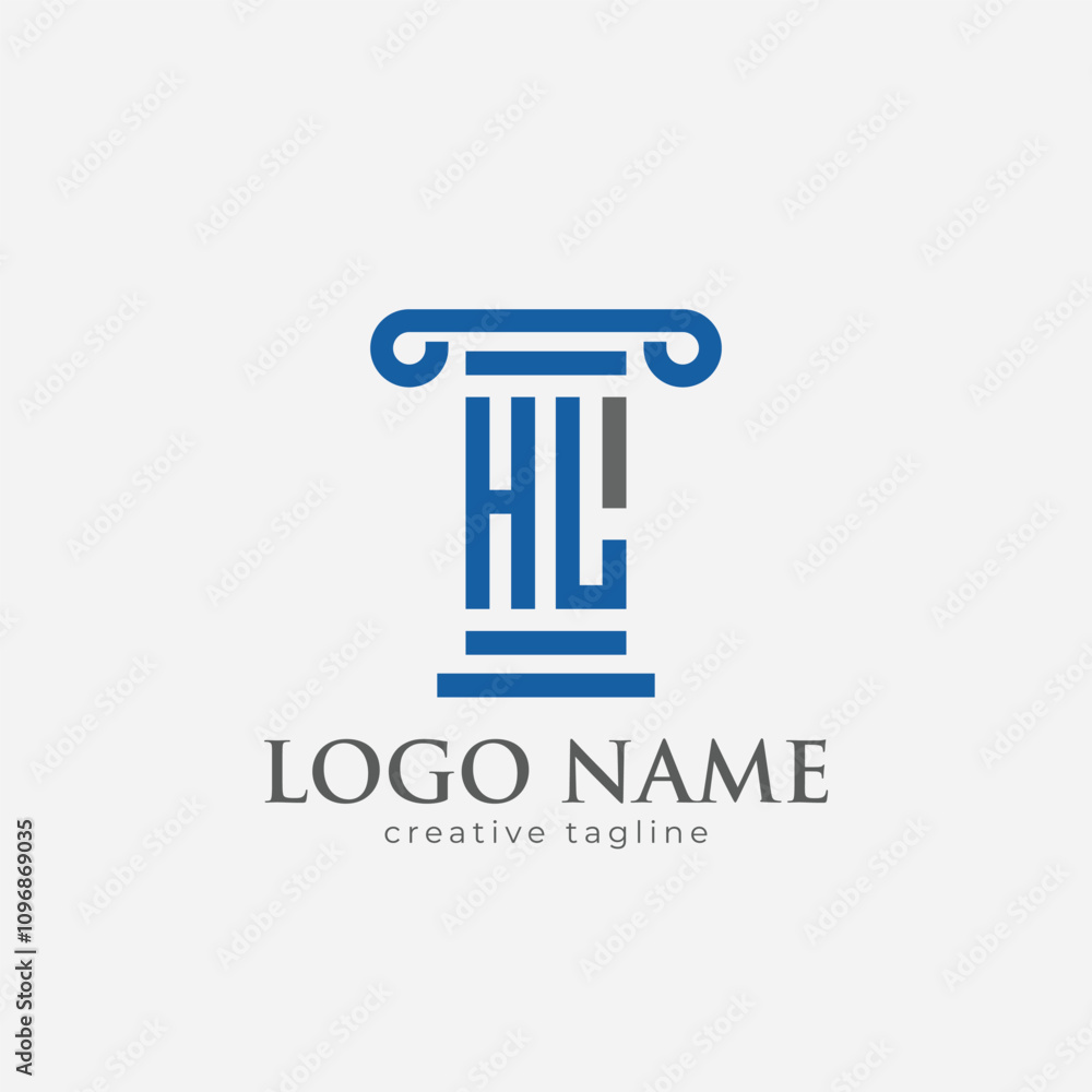 Law logo, law letter logo, letter HL, justice logo fully editable vector template Law logo, law letter logo, letter HL, justice logo fully editable vector template