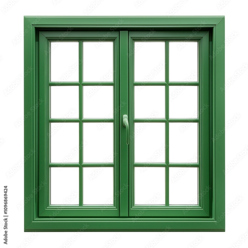 A green window with a grid design, featuring multiple panes, providing a fresh and vibrant look to any space. A green window with a grid design, featuring multiple panes, providing a fresh and vibrant look to any space.