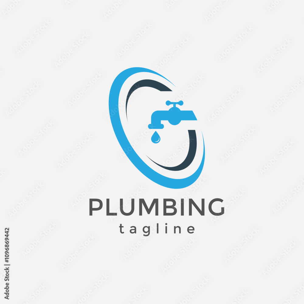 Fototapeta premium Modern Plumbing Logo, plumbing logo template