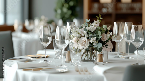 Elegant Wedding Table Setting with Sophisticated Decor