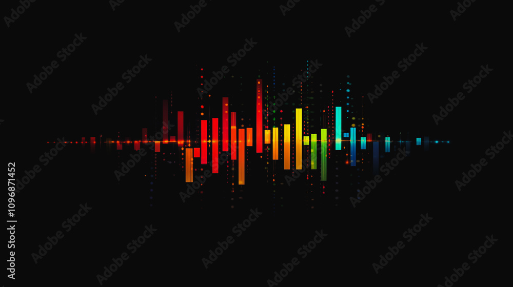 Abstract black background with Colorful charts and graphs with statistics to innovative analyze business potential and forecast future development of companies growth. Abstract black background with Colorful charts and graphs with statistics to innovative analyze business potential and forecast future development of companies growth.