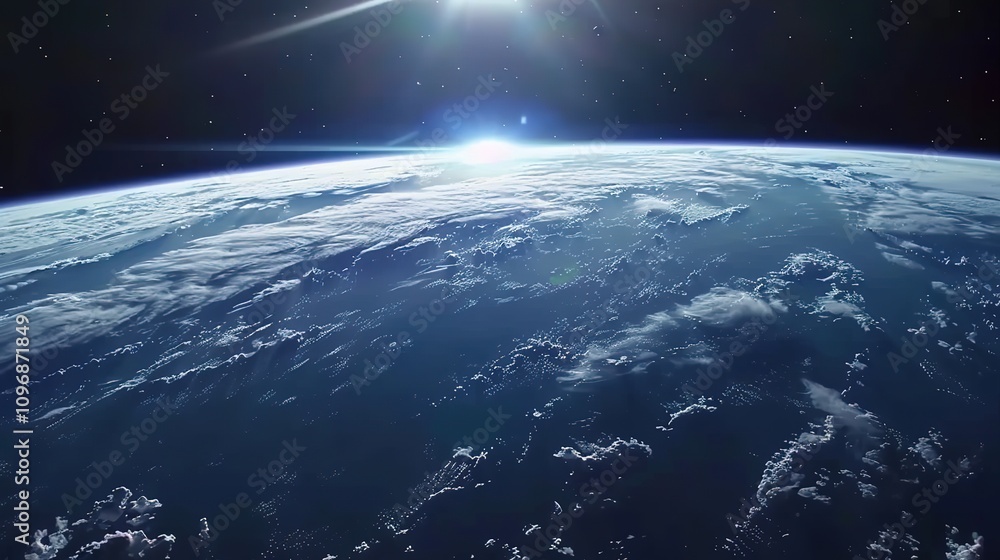 Fototapeta premium The_glowing_Earth_background_universe