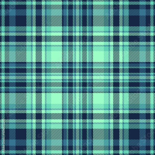 Duvet background vector plaid, cute textile seamless tartan. Tweed pattern fabric check texture in dark and green colors.