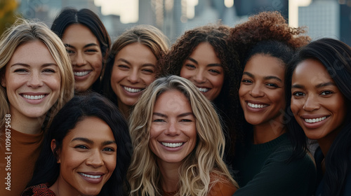 Lively and Heartwarming Portrait of a Group of Diverse Schoolchildren