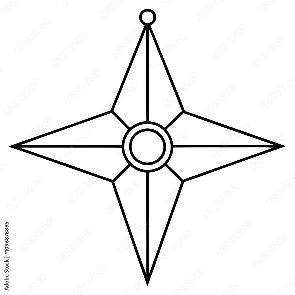 Geometric Compass Symbol Clipart Vector Illustration Geometric Compass Symbol Clipart Vector Illustration
