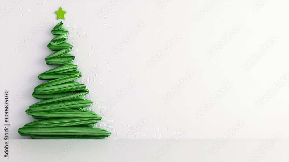 Creative green brushstroke Christmas tree design for festive celebrations and holiday decor inspiration Creative green brushstroke Christmas tree design for festive celebrations and holiday decor inspiration