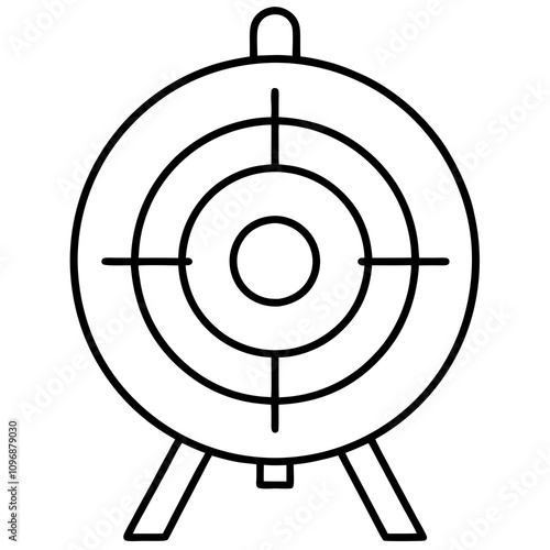 Target Board Icon Clipart With Bullet Holes Vector Illustration