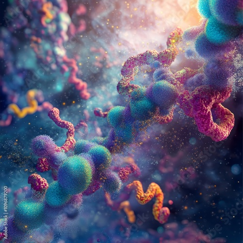 Wallpaper Mural 3D illustration of polymersome Torontodigital.ca