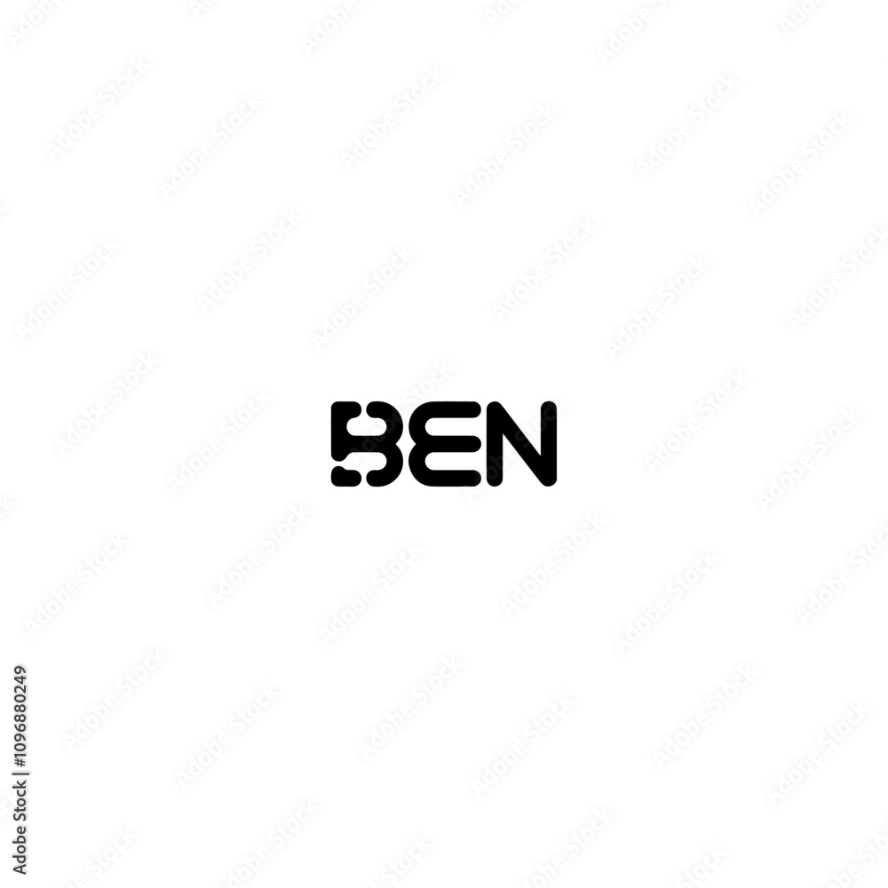 Fototapeta premium BEN logo ,business, text, block, 3d, button, concept, sign, icon, word, illustration, box, symbol, success, web, click, design, internet, idea, vector, ideas, computer, puzzle, element, technology, vi