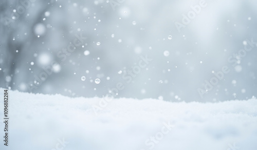 Wallpaper Mural snow falls alone stark white surface intimate detail Torontodigital.ca