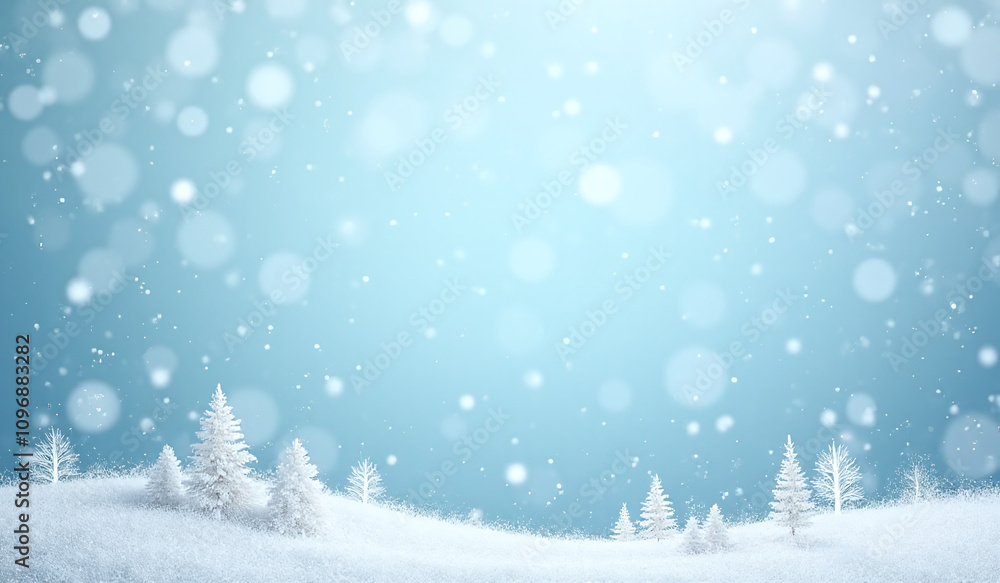 soft blue background features festive winter scene falling snow white holiday elements textured canvas gentle snowy flakes soft blue background features festive winter scene falling snow white holiday elements textured canvas gentle snowy flakes