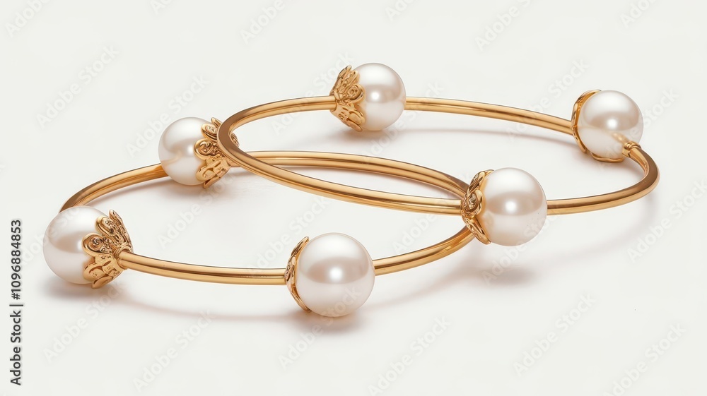 gold bangles with golden pearls jewlery isolated png closeup shot background Isolated Closeup image gold bangles with golden pearls jewlery isolated png closeup shot background Isolated Closeup image
