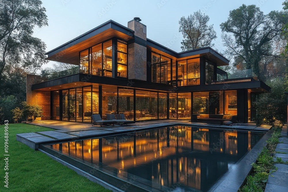 a 3d-rendered home showcases modern architectural design with clean lines, open spaces, and a well-lit interior, emphasizing comfort and contemporary living a 3d-rendered home showcases modern architectural design with clean lines, open spaces, and a well-lit interior, emphasizing comfort and contemporary living
