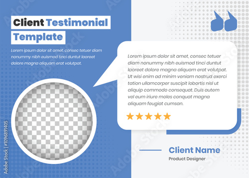Professional client testimonial presentation simple social media post template design