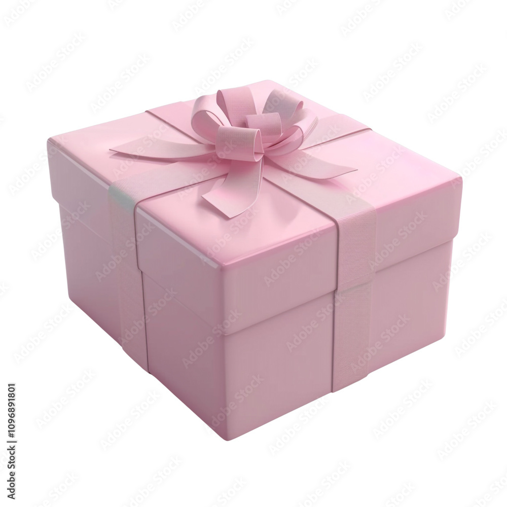 Obraz premium Pink Gift Box with a Bow