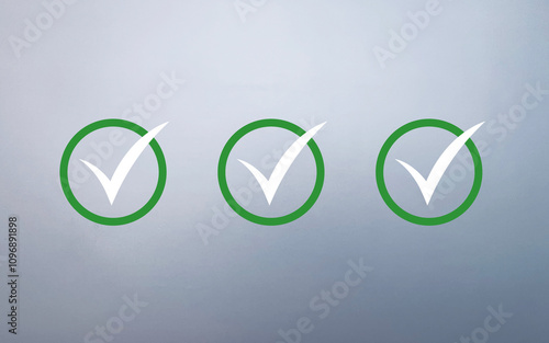 Ready. Correct. stamp of good work. Getting things done. A green tick is a sign about the work done. sign. done.