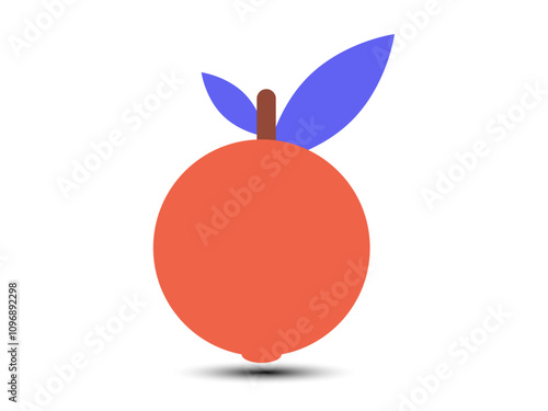 Delicious orange fruits flat vector design