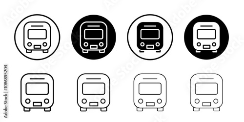 Bus icon set for web and mobile app. bus sign and symbol. transport symbol