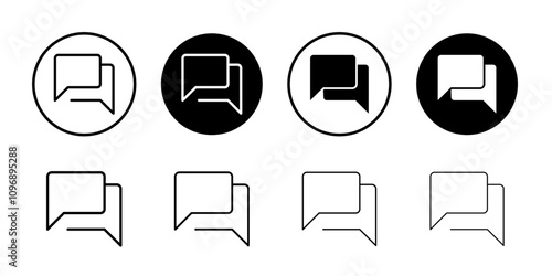 Chat icon vector for web and mobile app. speech bubble sign and symbol. comment icon. message